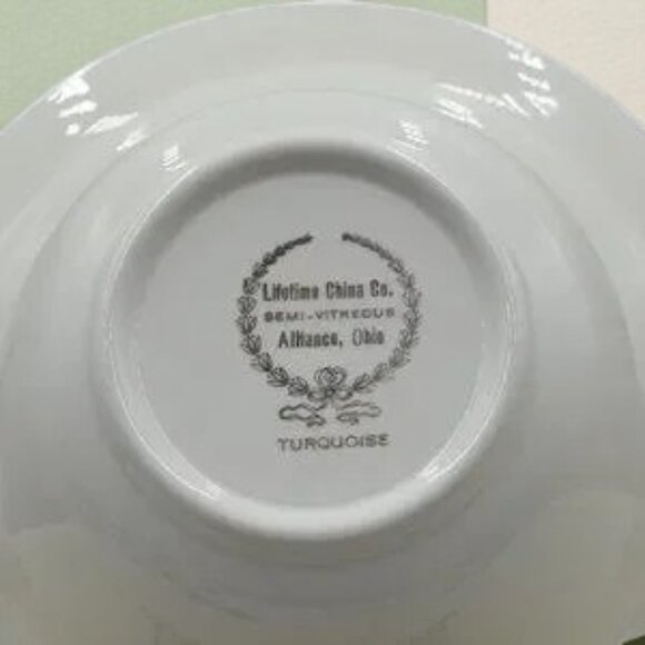 MCM Vintage Lifetime China Co Vegetable Bowl Magnolia Pattern - Picture 5 of 7